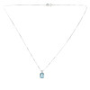 Colgante Silvia de oro blanco 18k con brillante y topacio azul. Incluye cadena 4