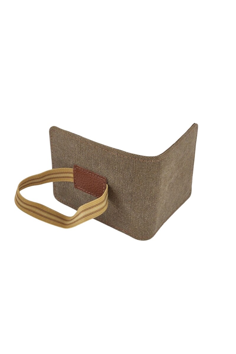 Billetera con elástico Marrón