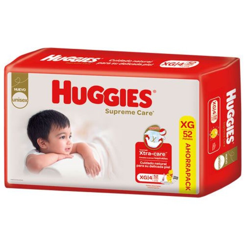 HUGGIES SUPREME CARE XG 52 PAÑALES HUGGIES SUPREME CARE XG 52 PAÑALES