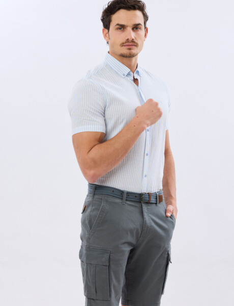 BERMUDA CARGO CON CINTO Piedra