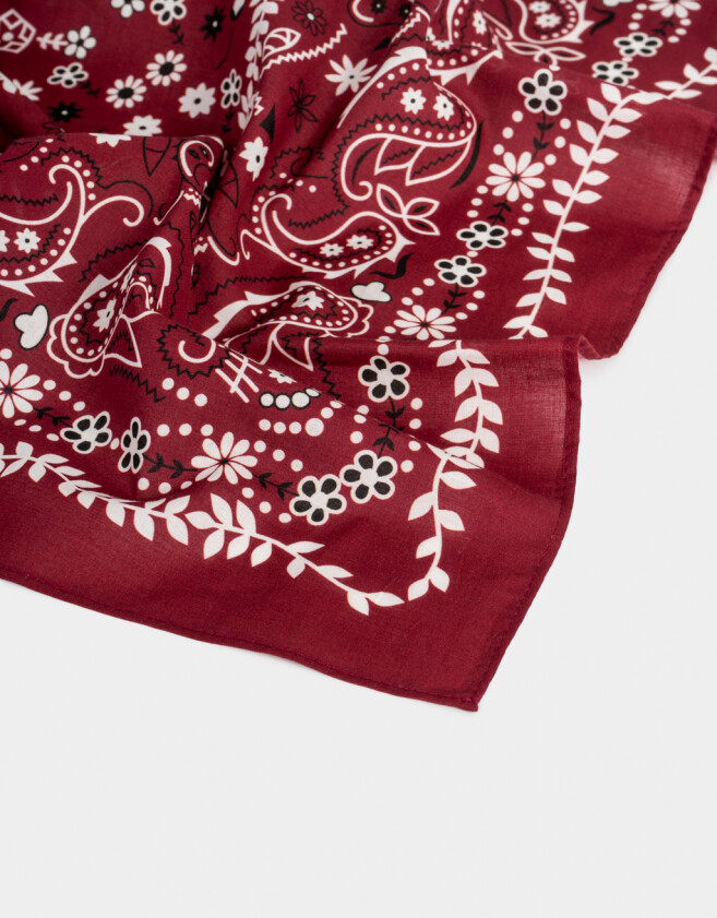 Vinchas Textiles Pañuelo Pañuelo Estampado - Rojo Burdeaux