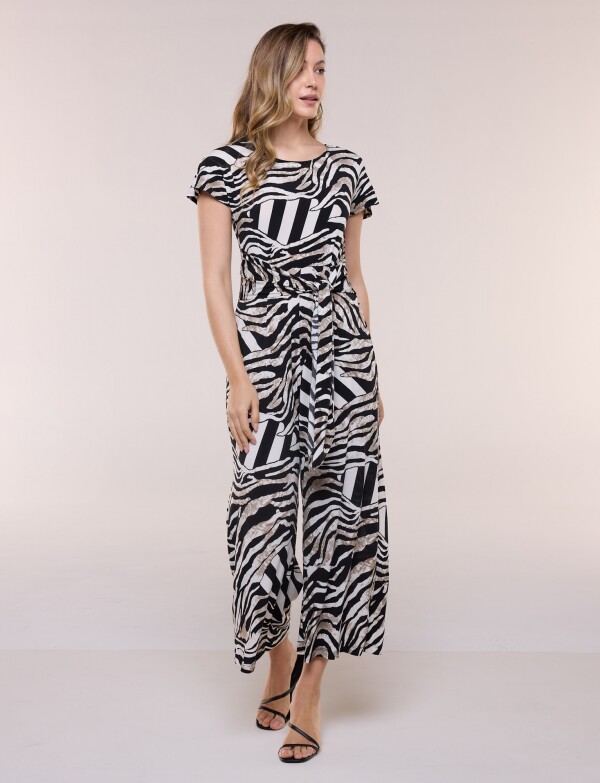 Enterito Cropped Con Lazo MULTI/NEGRO