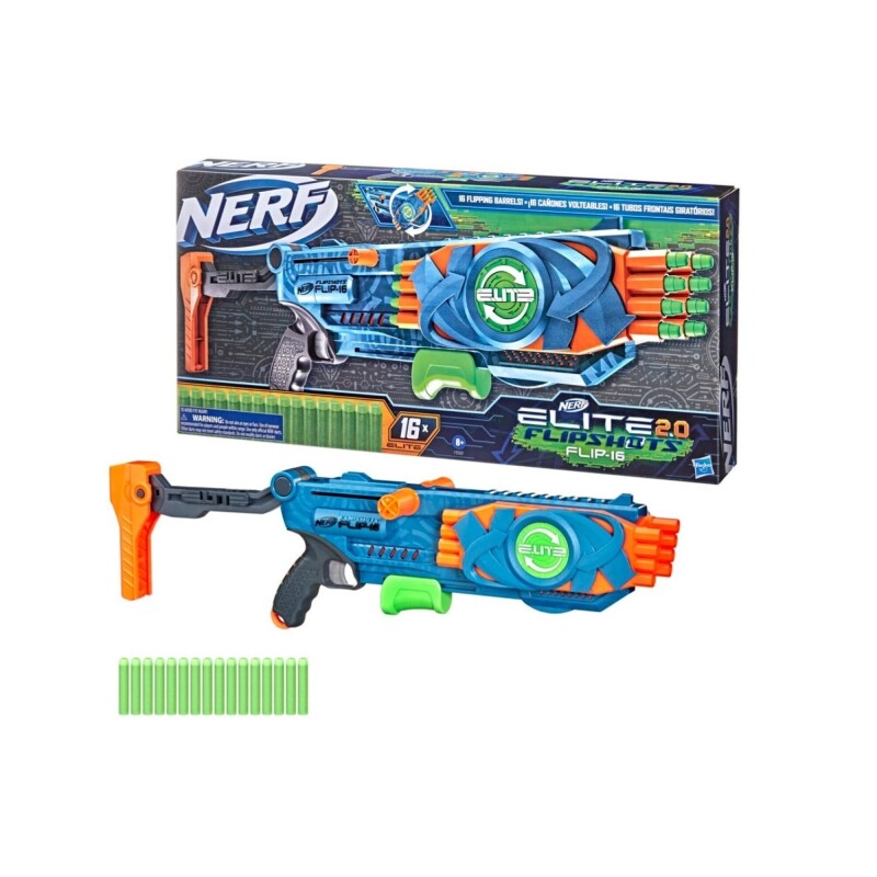 Pistola Nerf Elite 2.0 Flipshots Flip-16 NERF ELITE 2.0 FLIPSHOTS FLIP-16
