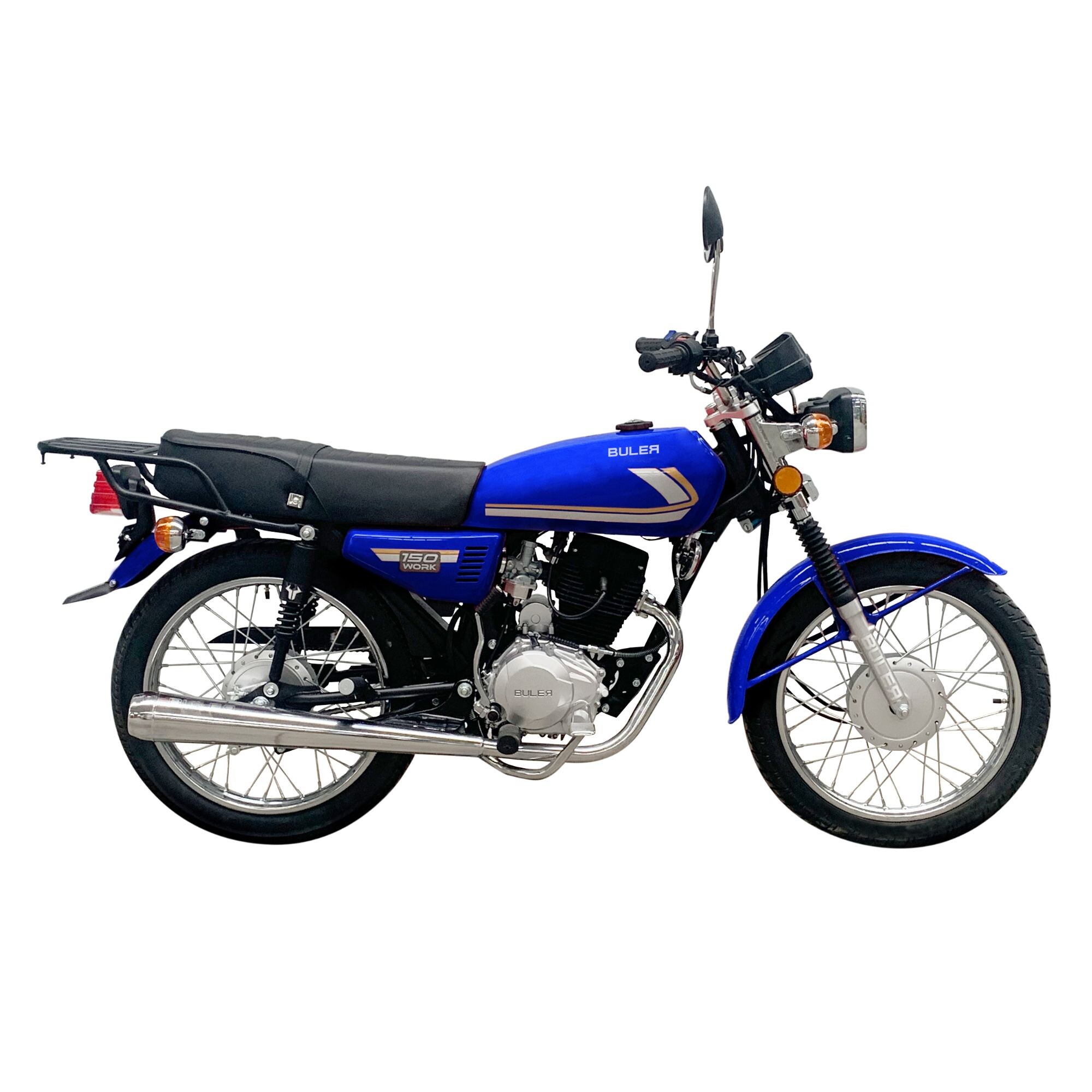 Мотоцикл Buler Work 150cc, спицованные диски, синий