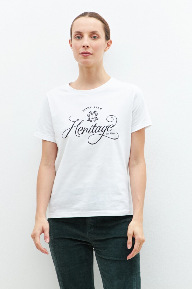 Remera estampa Heritage blanco