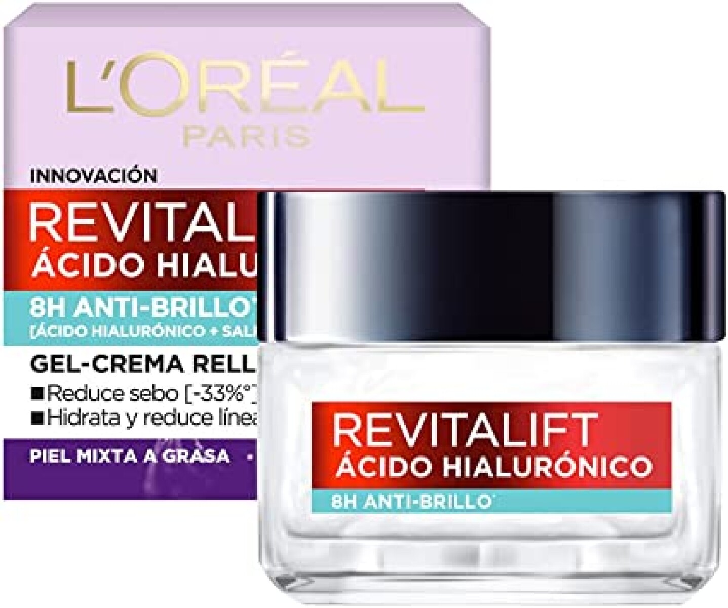 Crema Facial L'Oréal Revitalift Acido Hialurónico Anti Brillo 50 ml 