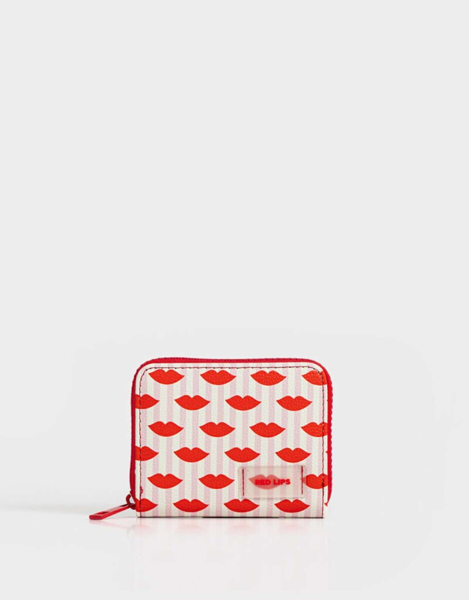 Billetera Cuerina - Estampado Rayas 