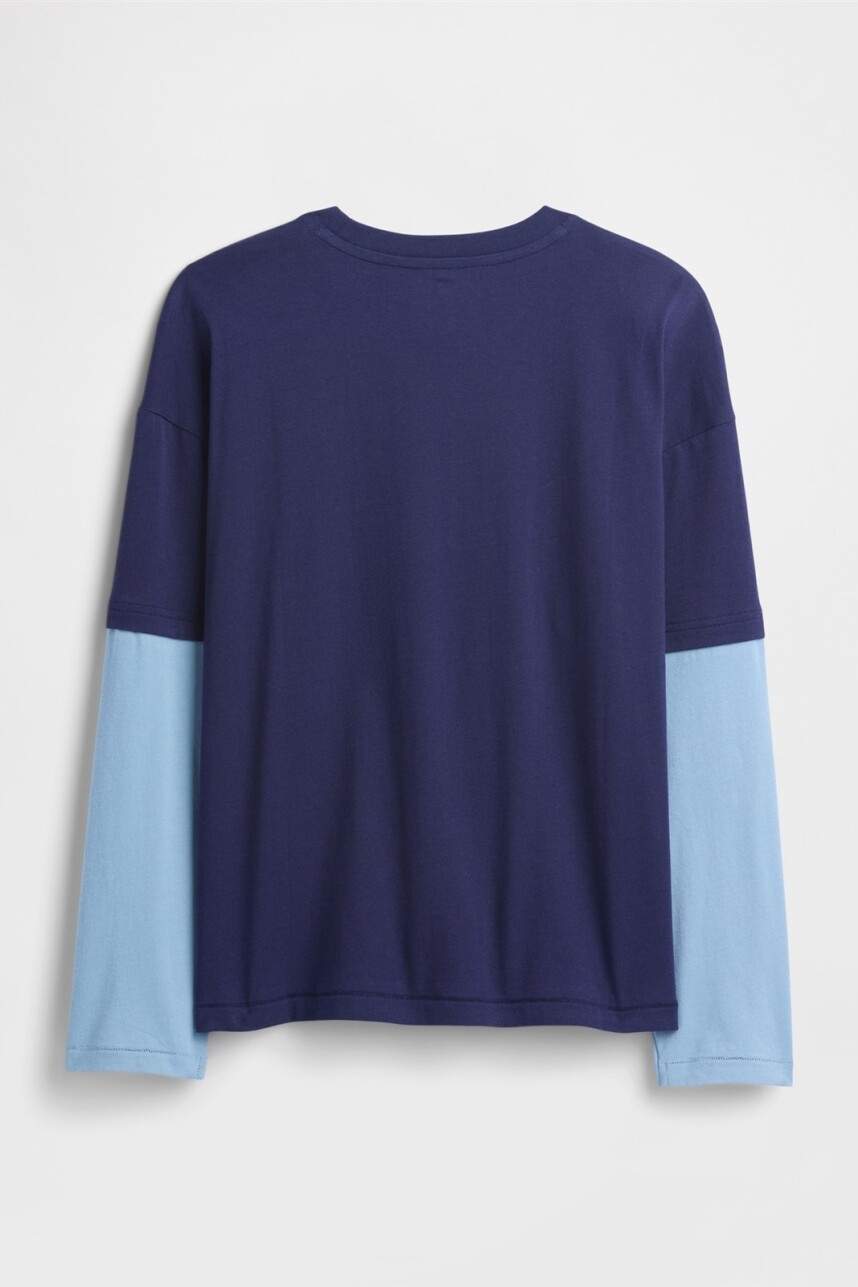 Remera Gráfico Niño New Navy