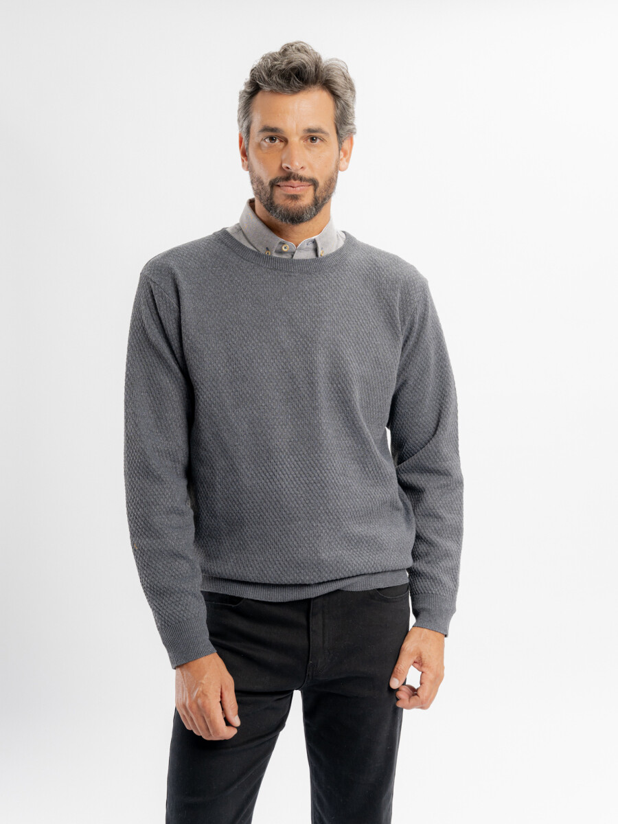 Buzo tejido panal - gris 