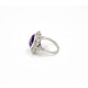 Anillo En Oro Blanco 18K Con Brillantes E Importante Amatista Anillo En Oro Blanco 18K Con Brillantes E Importante Amatista