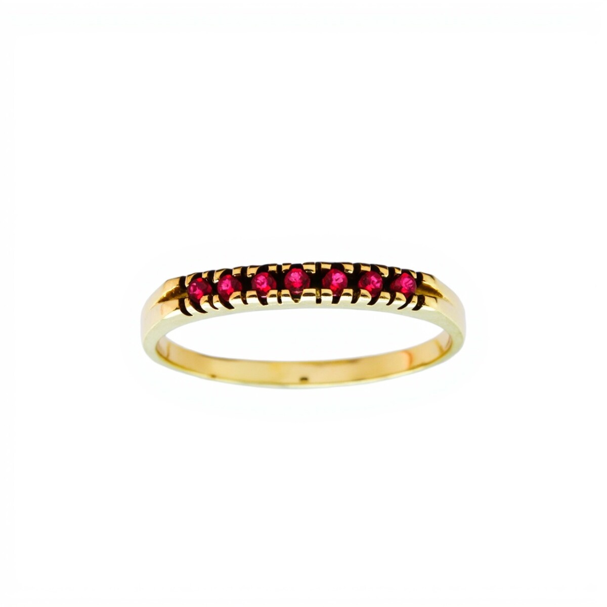 Anillo Vera-Oro Bajo-Piedra Rubi-AN8139 - conpiedra 