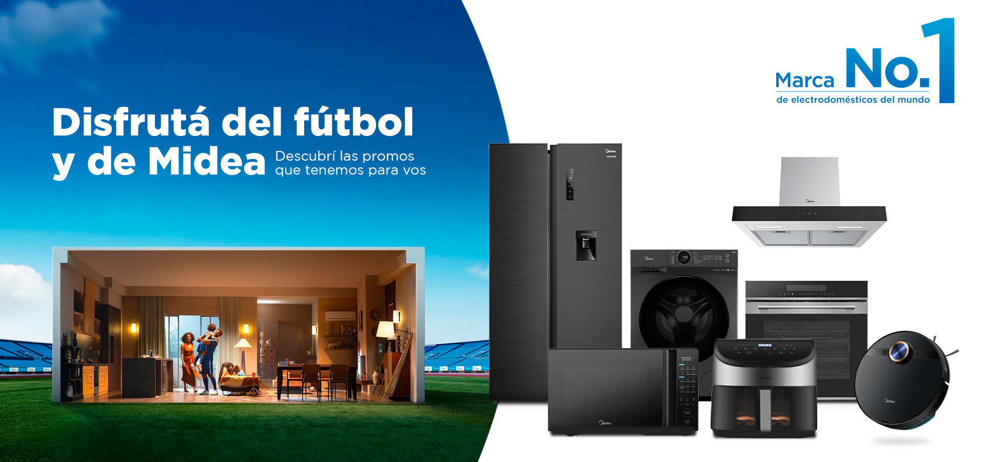 Disfrutá del fútbol y de Midea!