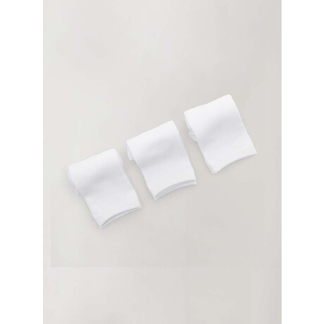 Pack x3 crew lisas niños jk Blanco