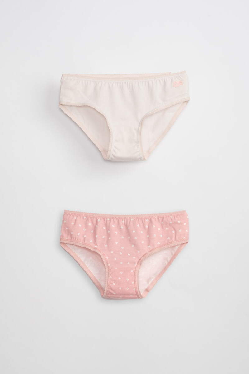 Pack x2 bombachas Flores Rosa