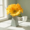 Flor Artificial Gerbera amarilla tallo corto Flor Artificial Gerbera amarilla tallo corto