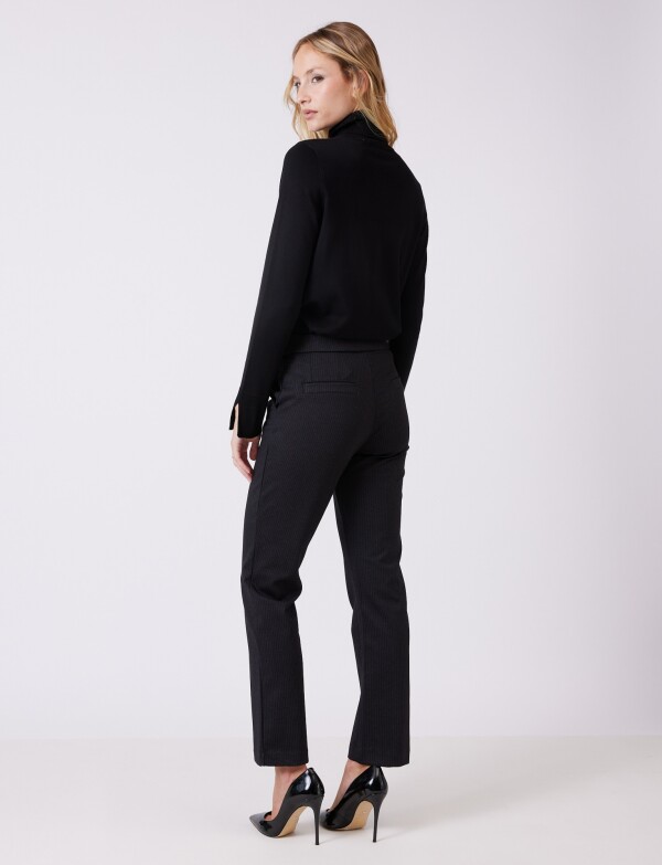 Pantalon Recto & Tiro Alto NEGRO/GRIS