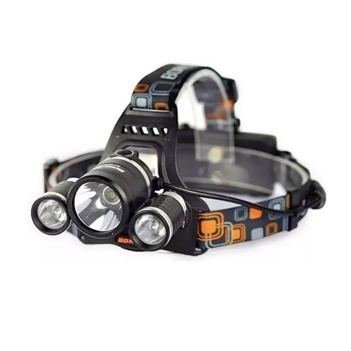 Linterna Minero 3 LED 10 W recargable - NEGRO 