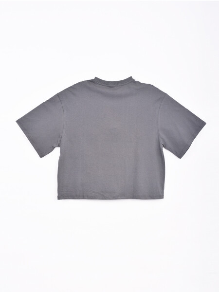 REMERA POTTS AND CHIP GRIS OSCURO