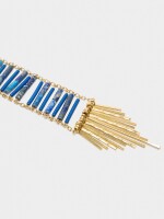 Collar Largo Colgante De Piedra azul