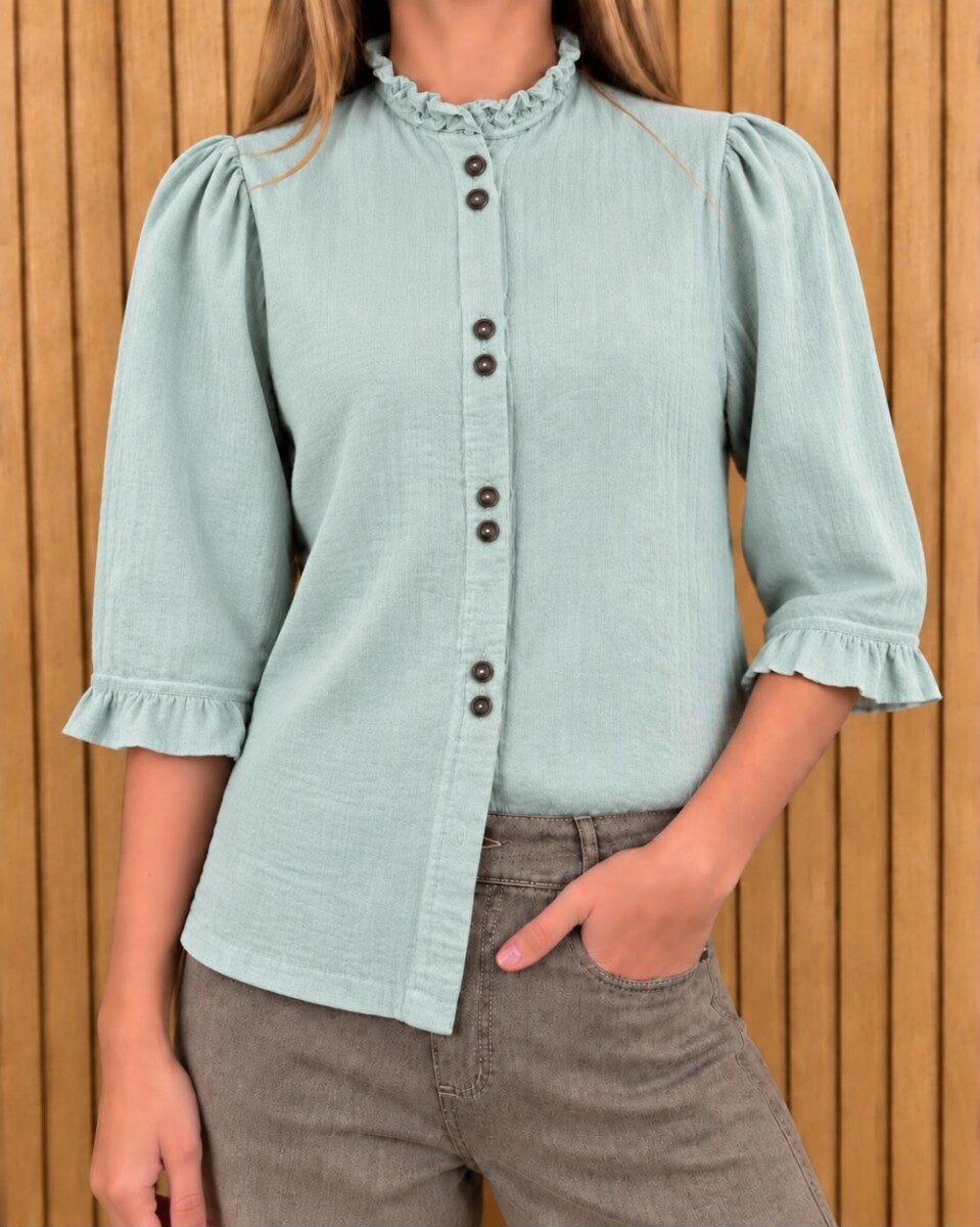 Camisa Carlita Volados - Verde Menta 