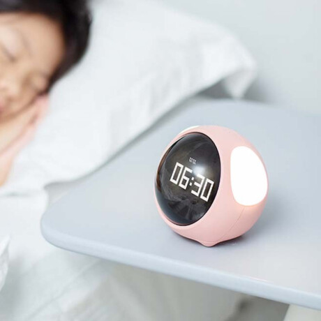 Reloj despertador digital Rosado