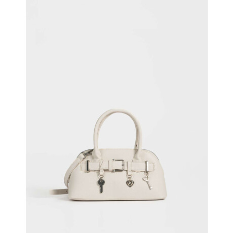 Cartera Mini Bowling Blanco Crudo