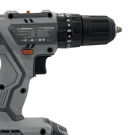 Taladro Gladiator recargable 20V TPG613/1/20C1+ Lijadora L631/20 Gris y Naranja