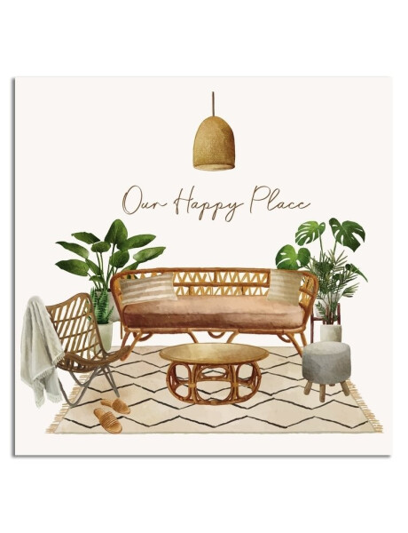 CUADRO CANVAS 40x40cm HAPPY PLACE CUADRO CANVAS 40x40cm HAPPY PLACE