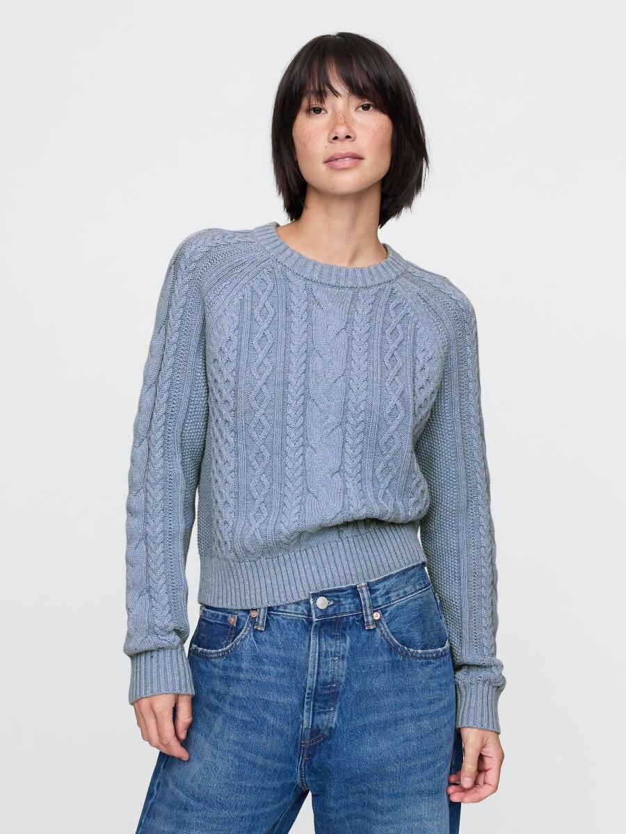 Buzo Algodón Ochos Mujer - Light Blue Heather 