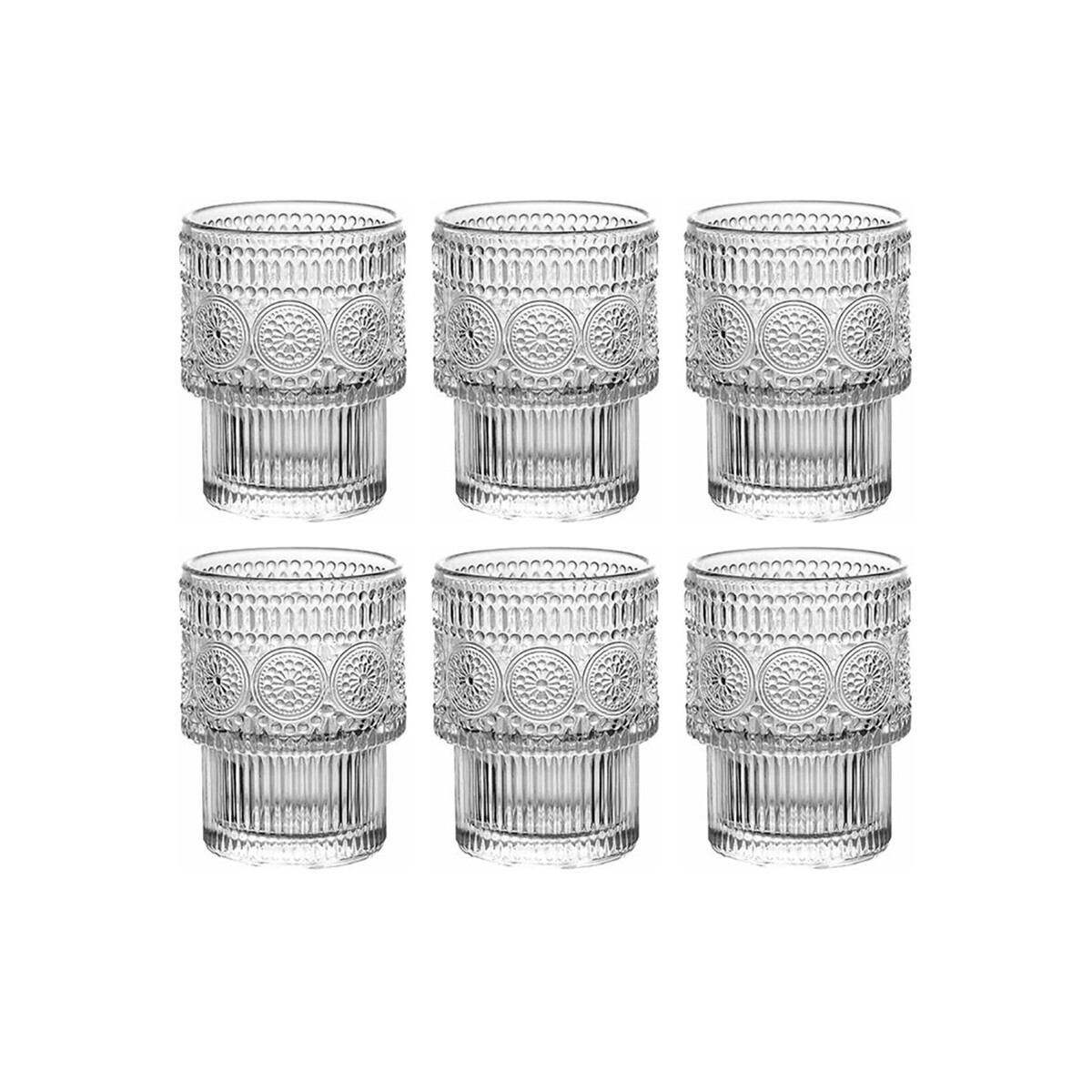 Set x6 Vasos texturados 