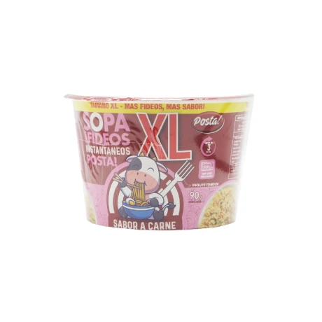 SOPA EN VASO C/FIDEOS XL CARNE 90GRS POSTA SOPA EN VASO C/FIDEOS XL CARNE 90GRS POSTA