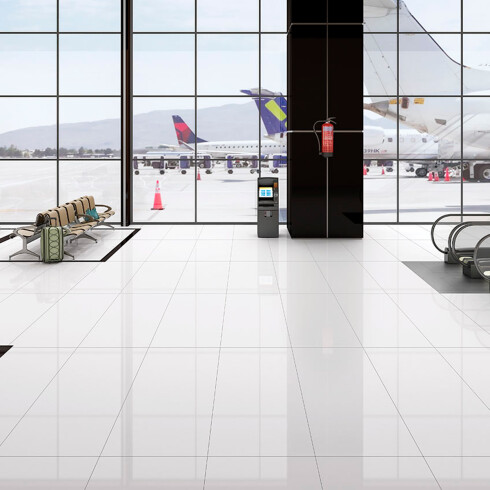 Porcelanato Rustico 80X2.40X1.5 Color Blanco Pleno Apto Para Mesadas GAMAS DE BLANCO