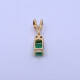 Colgante oro 18k con esmeralda y 3 brillantes Colgante oro 18k con esmeralda y 3 brillantes