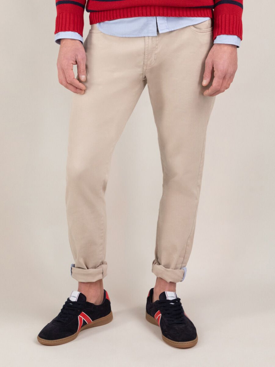 Pantalón 5 Bolsillos - Beige 