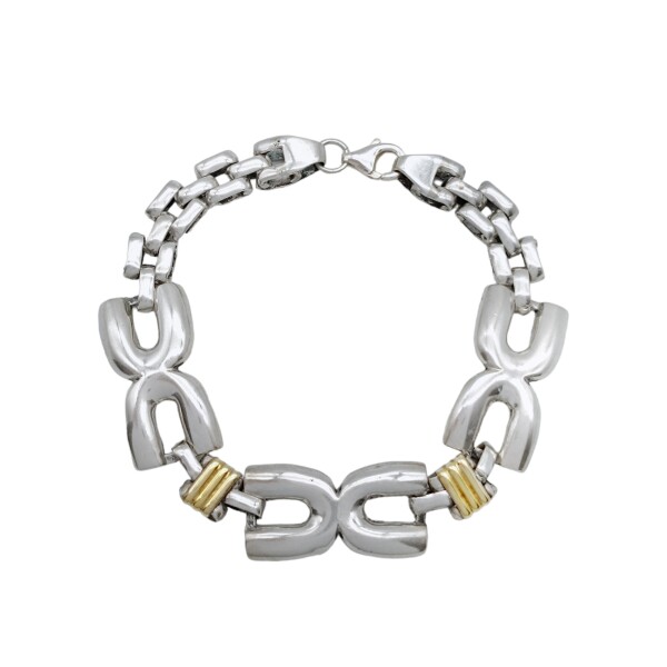 Pulsera Triple X-Plata y Oro-Sin piedra-PU5028 sinpiedra