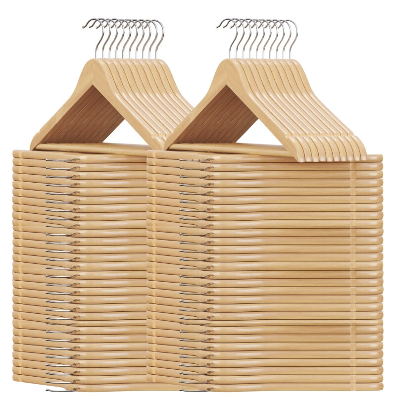 Set x100 perchas de madera MADERA