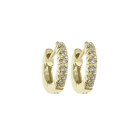 Caravanas, aros de oro 18k y brillantes N8768 Caravanas, aros de oro 18k y brillantes N8768