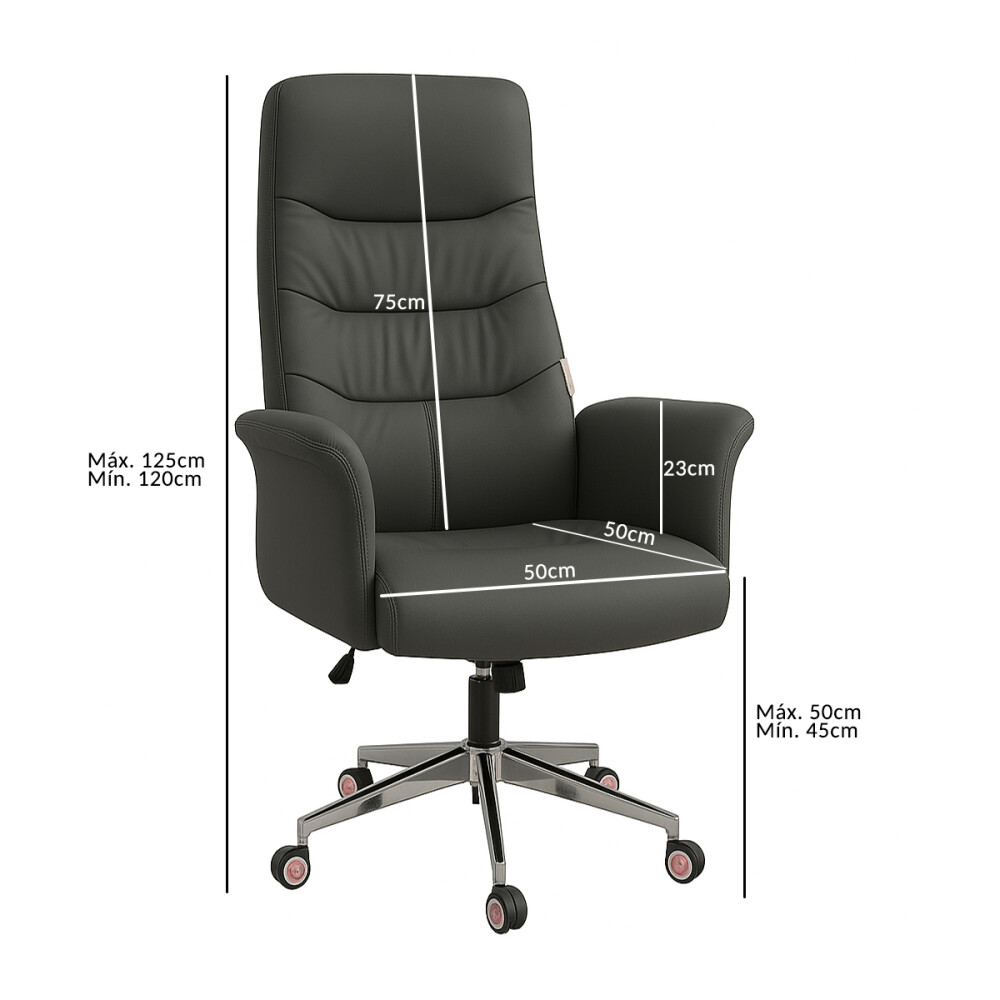 Silla giratoria ejecutiva Boss Gris