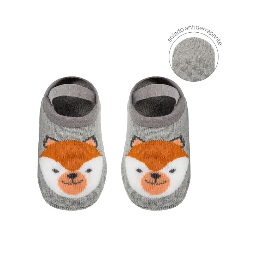Set medias Anti deslizante Buba Zorro Gris Set medias Anti deslizante Buba Zorro Gris