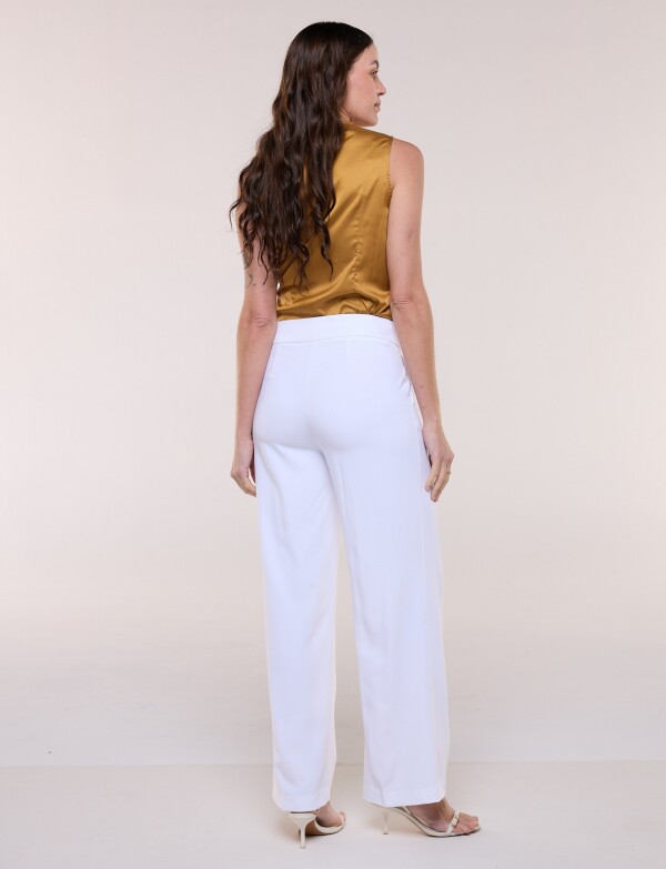 Pantalón Wide Leg Sastrero BLANCO
