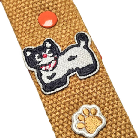 Llavero cinta con diseño Gatito y Café Marron