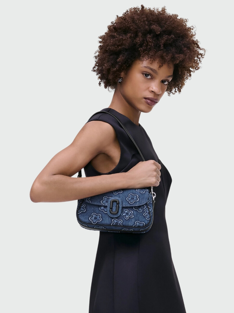 MARC JACOBS - THE PUFFY DAISY DENIM CLOVER SHOULDER BAG 