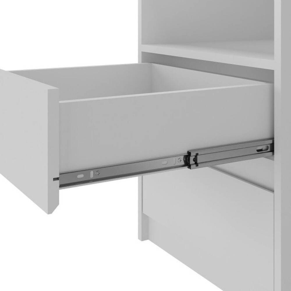 Mesa de Luz 2 Cajones SOUTH Plus Blanco