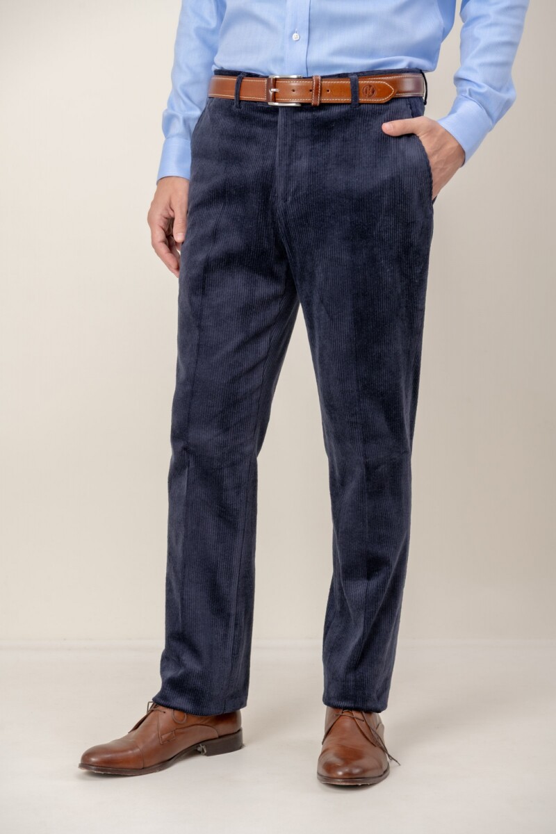 Pantalón Corduroy classic fit - Azul marino 