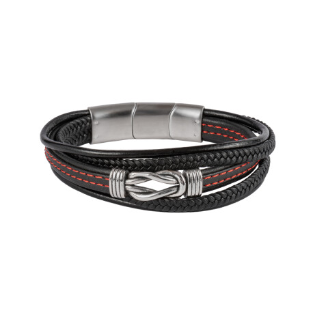 Pulsera en Acero y Cuero Pulsera en Acero y Cuero