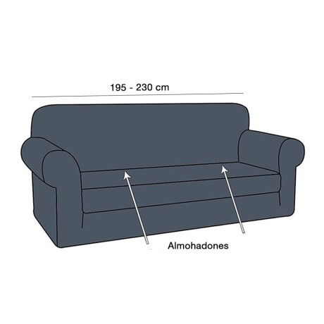 Funda para Sofá 3 Cuerpos Cubre Sillón Lavable Marrón