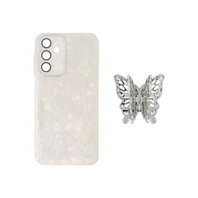 Protector para Samsung Galaxy A15 diseño marmol con mariposa Protector Para Samsung Galaxy A15 Diseño Marmol Con Mariposa