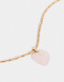 Cadena Corta con Dije Capsula Especial Cadena Corta Con Dije Corazón Piedra - Dorado