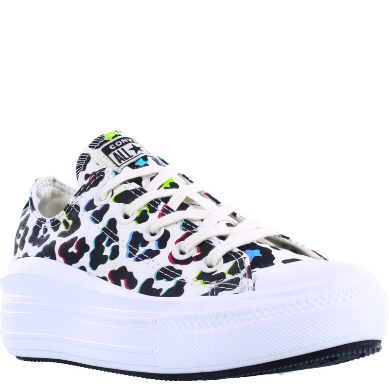 Championes de Mujer Converse - All Star Ctas Move OX Blanco - Animal Print