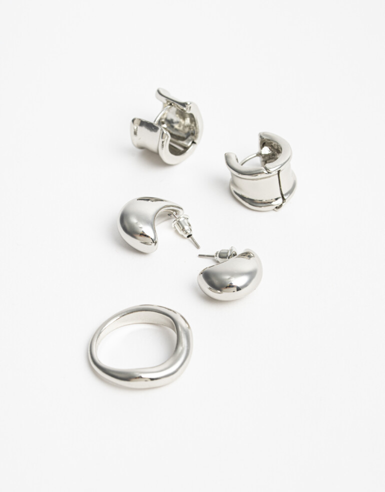 Bijouterie Set Metal Bijou Set Metal - Plateado Rodio